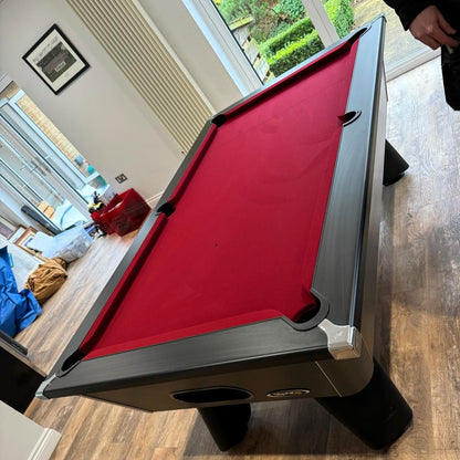 Cry Wolf Indoor Slate Bed Pool Table Black