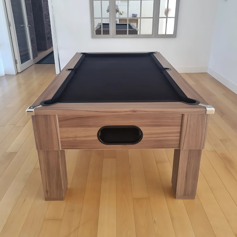 Cry Wolf Square Leg Slate Bed Pool Table Walnut
