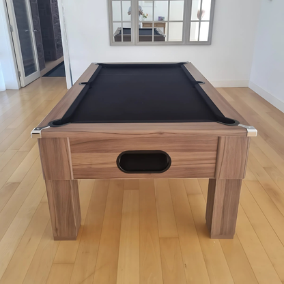 Cry Wolf Square Leg Slate Bed Pool Table Walnut