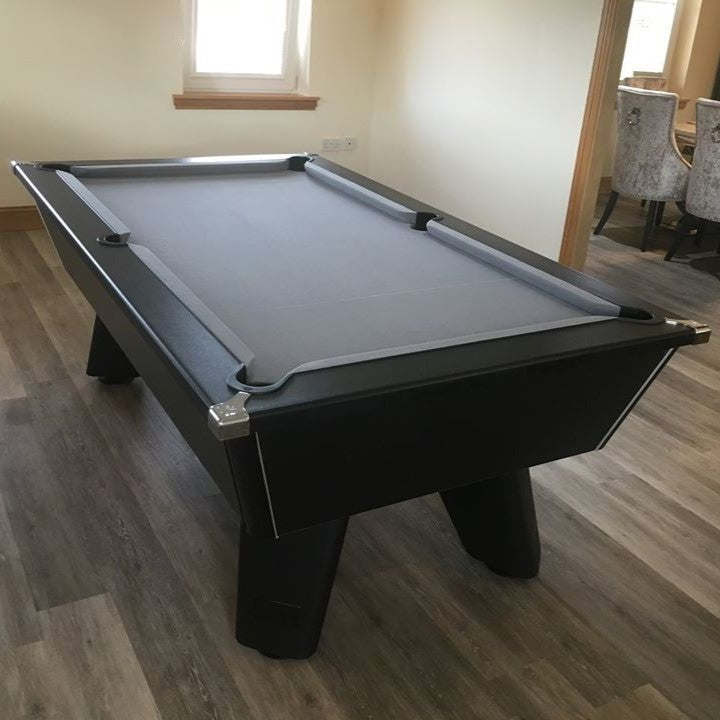 Cry Wolf Indoor Slate Bed Pool Table Black - Smart Silver