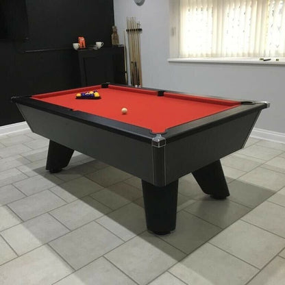 Cry Wolf Indoor Slate Bed Pool Table Black - Elite Pro Orange