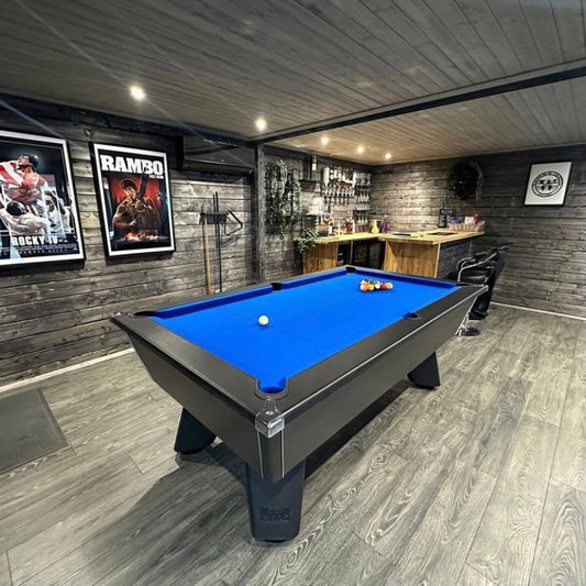 Cry Wolf Indoor Slate Bed Pool Table Black - Smart Royal Blue