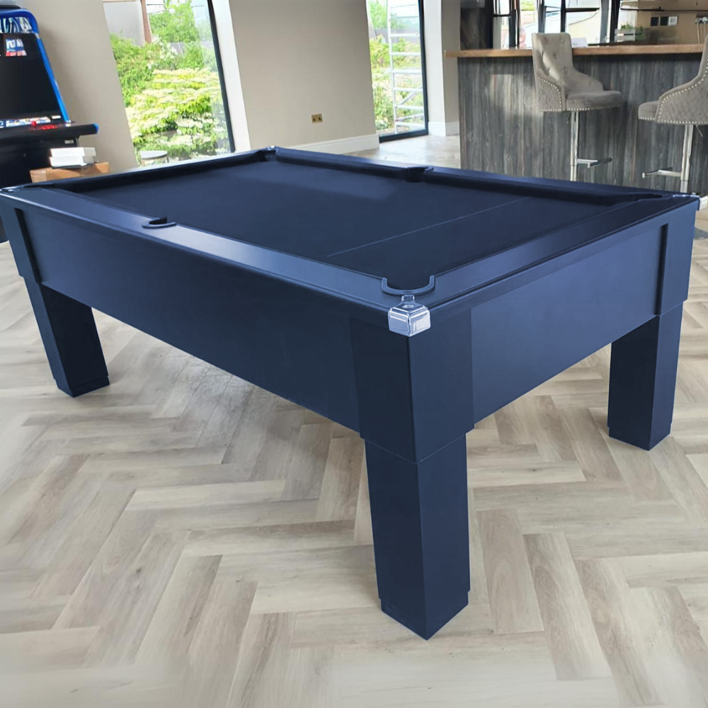 Apollo Pool Table Blue Cry Wolf Square Leg Slate Bed Pool Table | Midnight Blue – Superpool UK