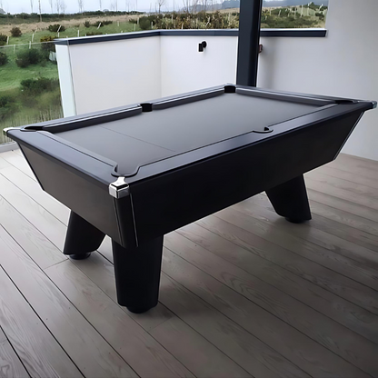 Cry Wolf Indoor Slate Bed Pool Table Black