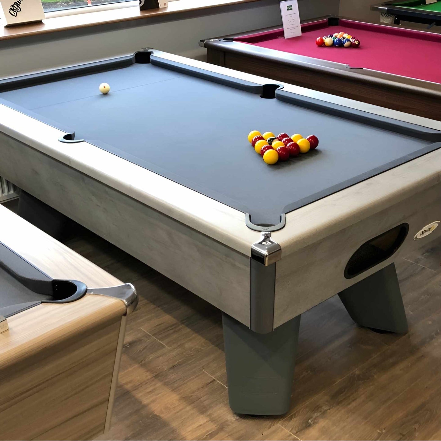 Cry Wolf Indoor Slate Bed Pool Table Urban Grey