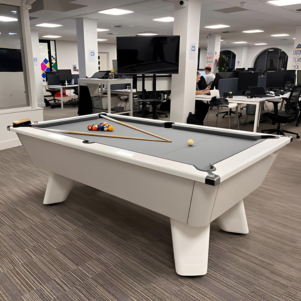 Cry Wolf Indoor Slate Bed Pool Table White