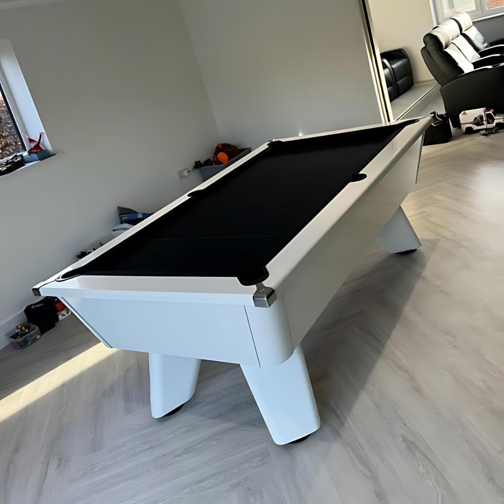 Cry Wolf Indoor Slate Bed Pool Table White