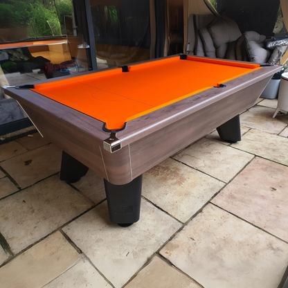 Cry Wolf Outdoor Slate Bed Pool Table Dark Walnut