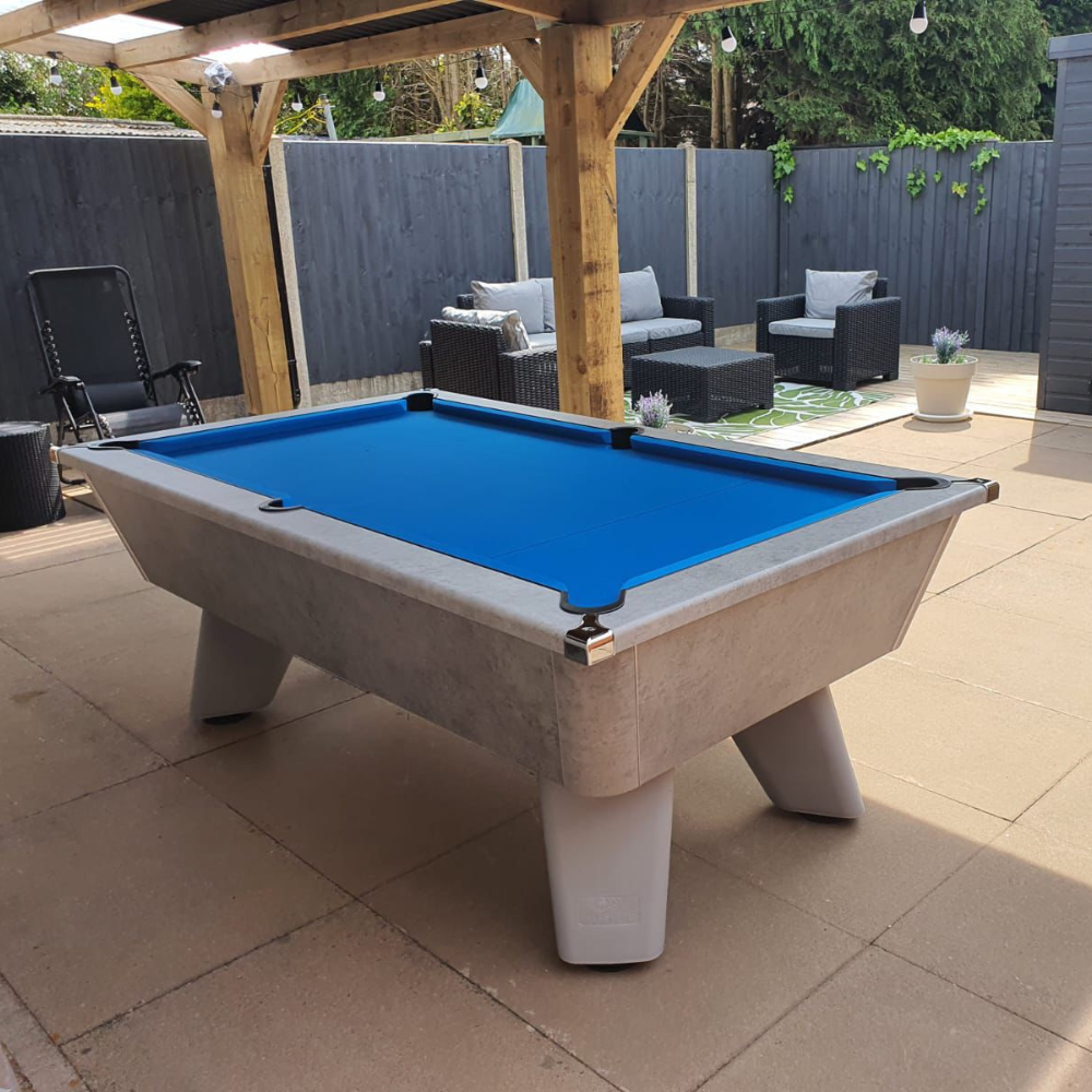 Cry Wolf Outdoor Slate Bed Pool Table White