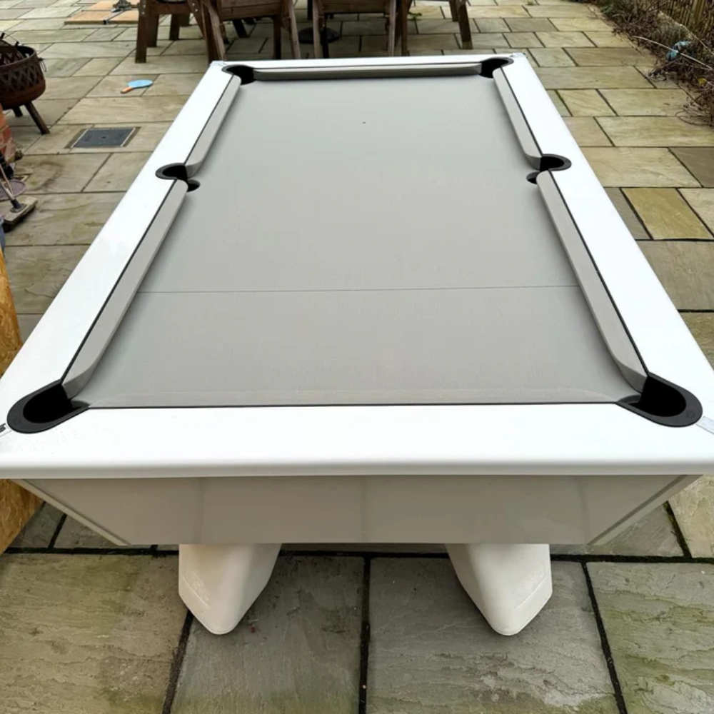 Cry Wolf Outdoor Slate Bed Pool Table White