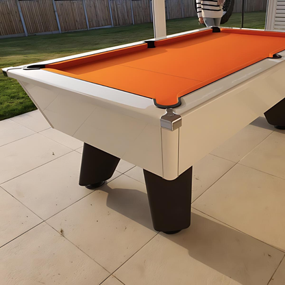 Cry Wolf Outdoor Slate Bed Pool Table White