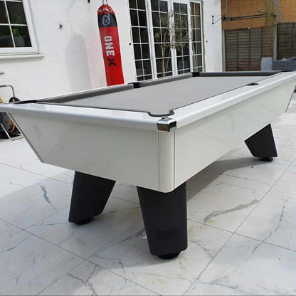 Cry Wolf Outdoor Slate Bed Pool Table White