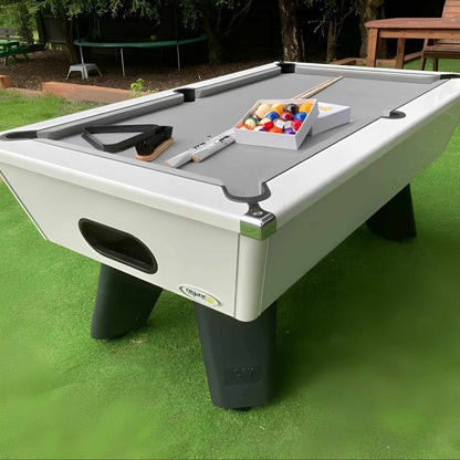Cry Wolf Outdoor Slate Bed Pool Table White