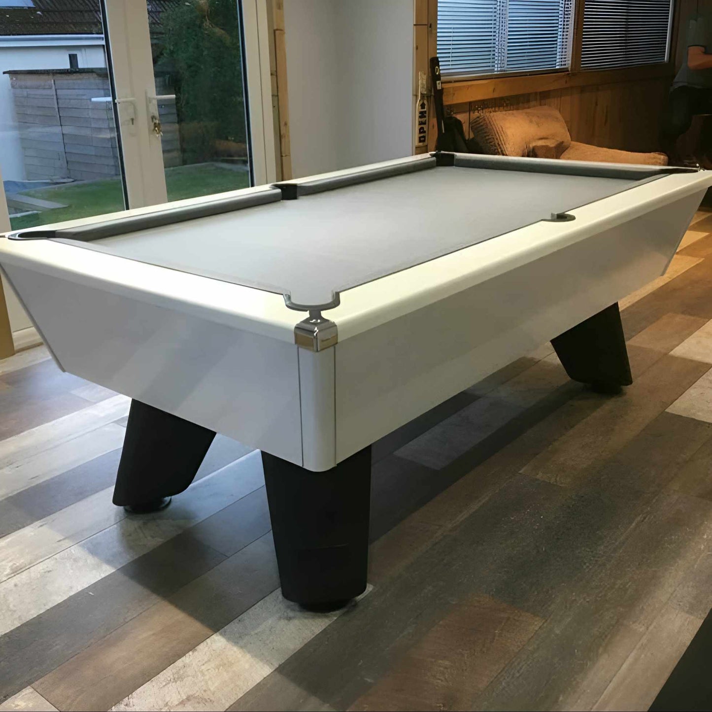 Cry Wolf Outdoor Slate Bed Pool Table White