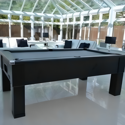 Cry Wolf Square Leg Slate Bed Pool Table Black