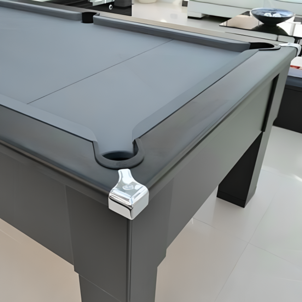 Cry Wolf Square Leg Slate Bed Pool Table Black