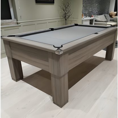 Cry Wolf Square Leg Slate Bed Pool Table Driftwood