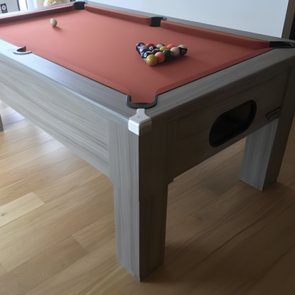Cry Wolf Square Leg Slate Bed Pool Table Driftwood