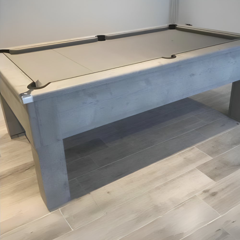 Cry Wolf Square Leg Slate Bed Pool Table Urban Grey