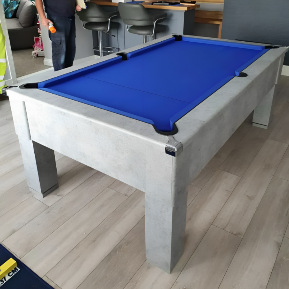 Cry Wolf Square Leg Slate Bed Pool Table Urban Grey