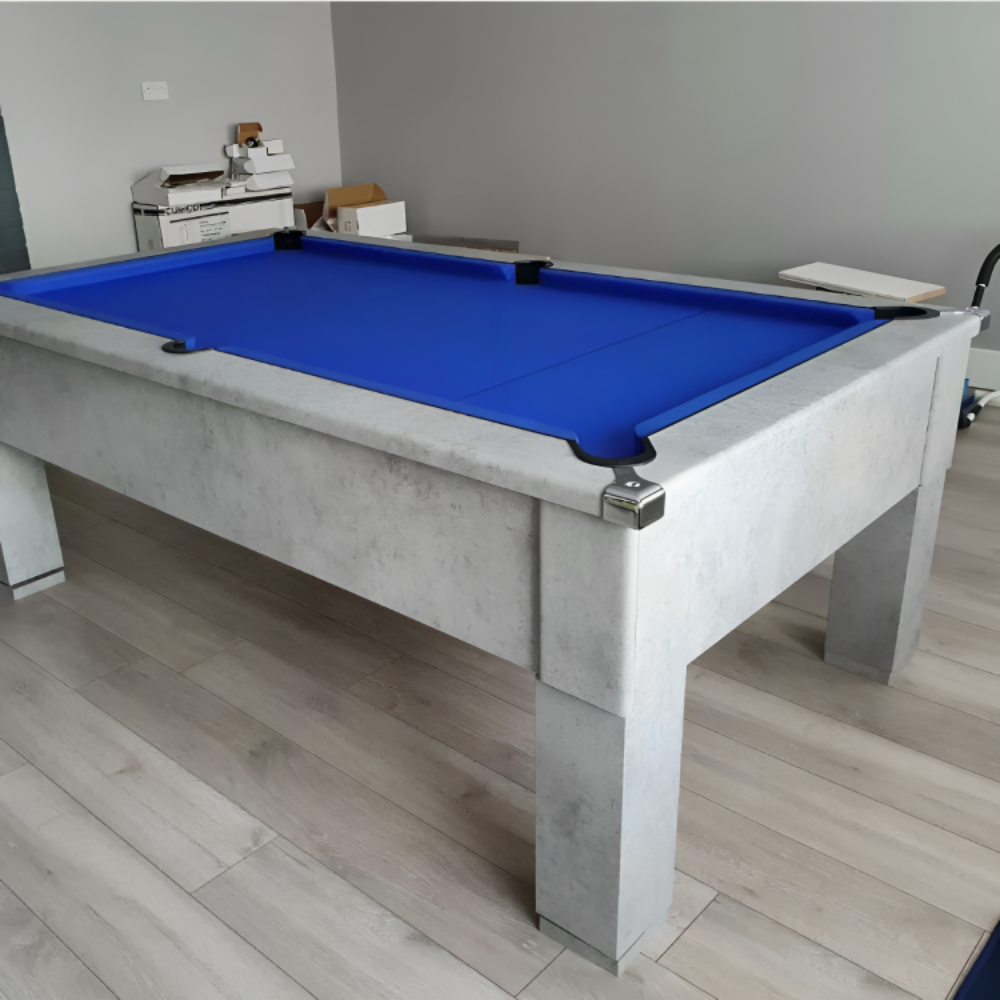 Cry Wolf Square Leg Slate Bed Pool Table Urban Grey