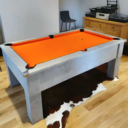 Cry Wolf Square Leg Slate Bed Pool Table Urban Grey