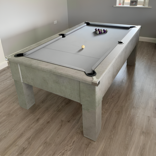 Cry Wolf Square Leg Slate Bed Pool Table Urban Grey