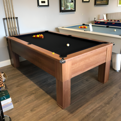 Cry Wolf Square Leg Slate Bed Pool Table | Walnut