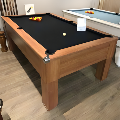 Cry Wolf Square Leg Slate Bed Pool Table Walnut