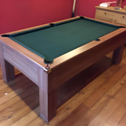 Cry Wolf Square Leg Slate Bed Pool Table Walnut