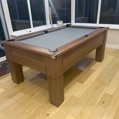 Cry Wolf Square Leg Slate Bed Pool Table Walnut