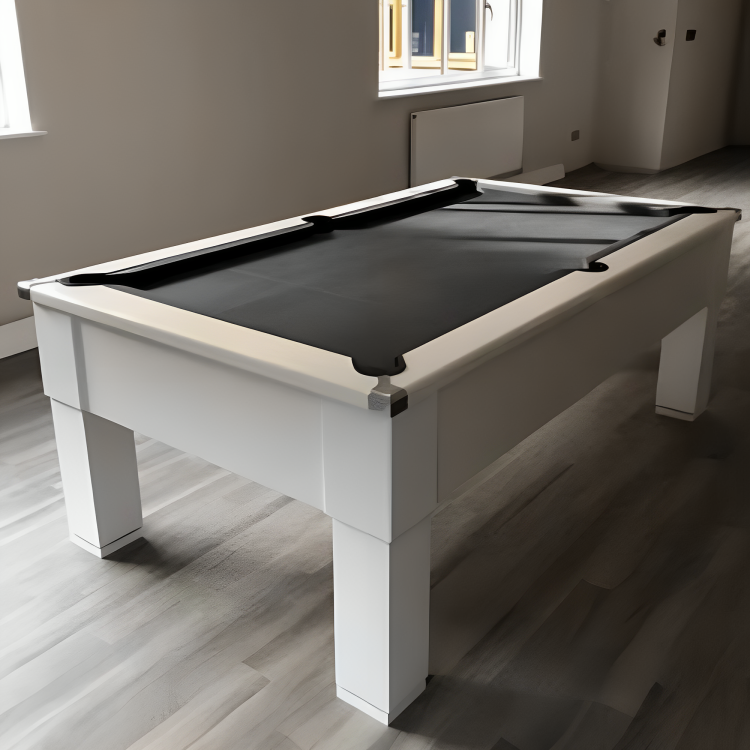 Cry Wolf Square Leg Slate Bed Pool Table White