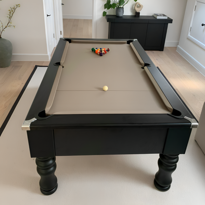 Cry Wolf Turned Leg Slate Bed Pool Table Black