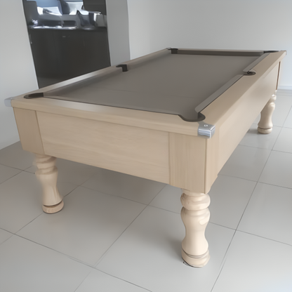 Cry Wolf Turned Leg Slate Bed Pool Table Light Oak