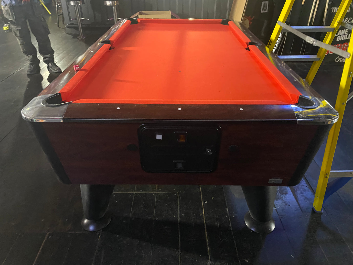 SAM Bison 7' x 4' Dark Walnut Finish Reconditioned American Pool Table