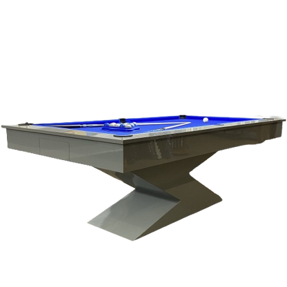 The Gloss Grey LIGHTNING Pool Diner Table by Superpool UK