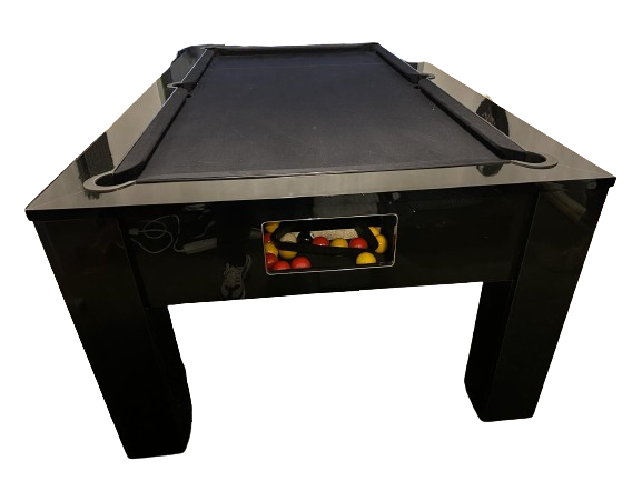 Gloss Black Vintage Slate Bed Pool Table