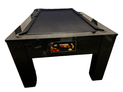 Gloss Black Vintage Slate Bed Pool Table