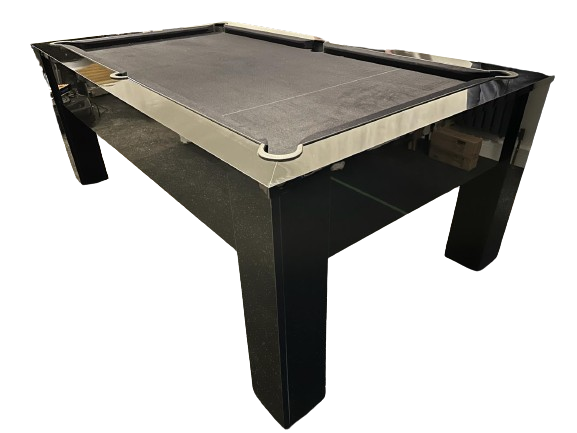 Gloss Black Vintage Slate Bed Pool Table