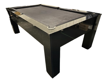 Gloss Black Vintage Slate Bed Pool Table