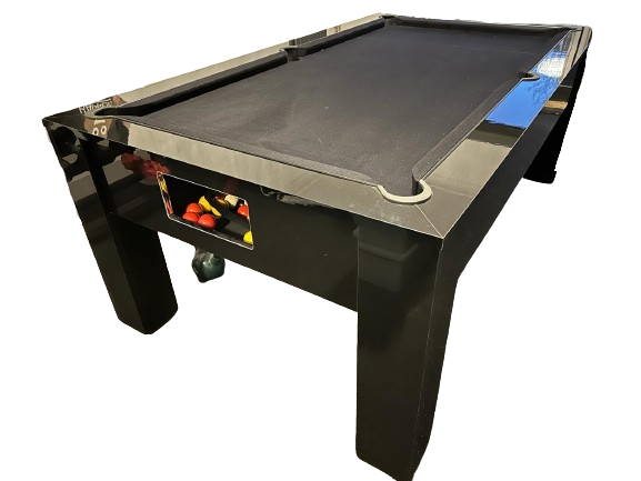 Gloss Black Vintage Slate Bed Pool Table