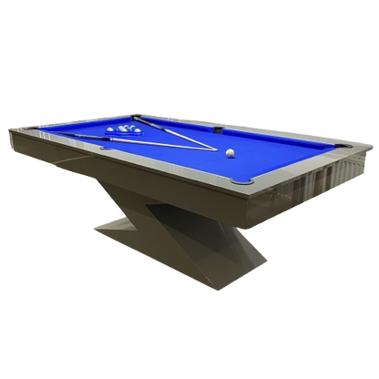 The Gloss Grey LIGHTNING Pool Diner Table by Superpool UK