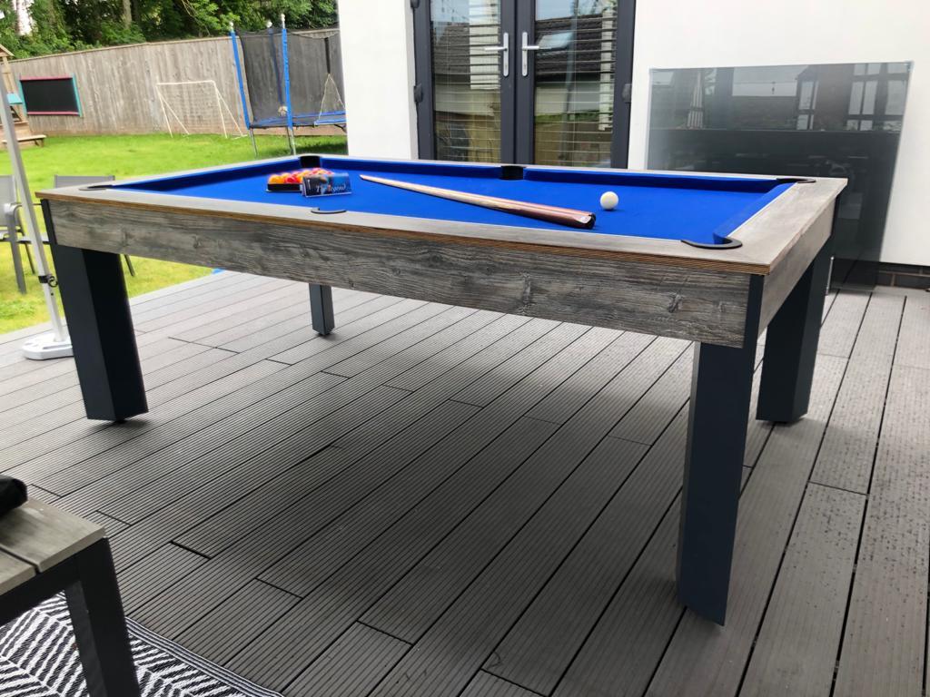 Grey Pine Alfresco outdoor pool dining table