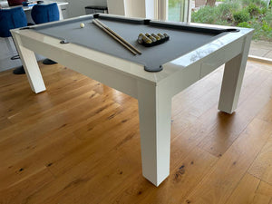 7' Gloss White Revolution American Pool Dining Table by SUPERPOOL.