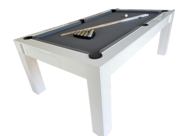 7' Gloss White Revolution American Pool Dining Table by SUPERPOOL.