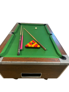 RECONDITIONED 6' x 3' Walnut Heywood Free Play Pool table