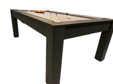 Load image into Gallery viewer, Satin Black Rosetta English Pool Dining Table by SUPERPOOL.