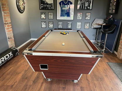 RECONDITIONED 7' x 4' Rosewood Original Supreme Winner Free Play Pool Table