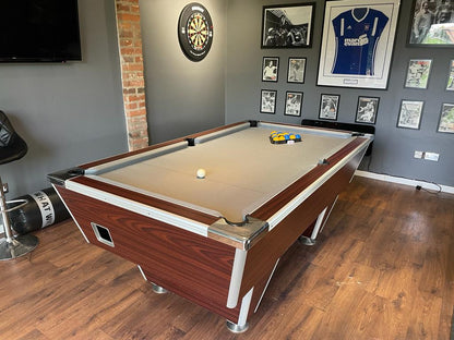 RECONDITIONED 7' x 4' Rosewood Original Supreme Winner Free Play Pool Table