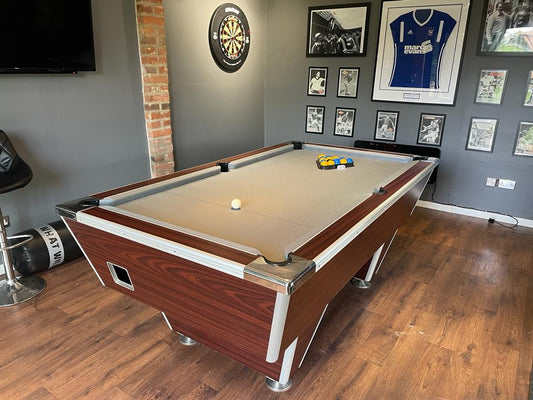 RECONDITIONED 7' x 4' Rosewood Original Supreme Winner Free Play Pool Table